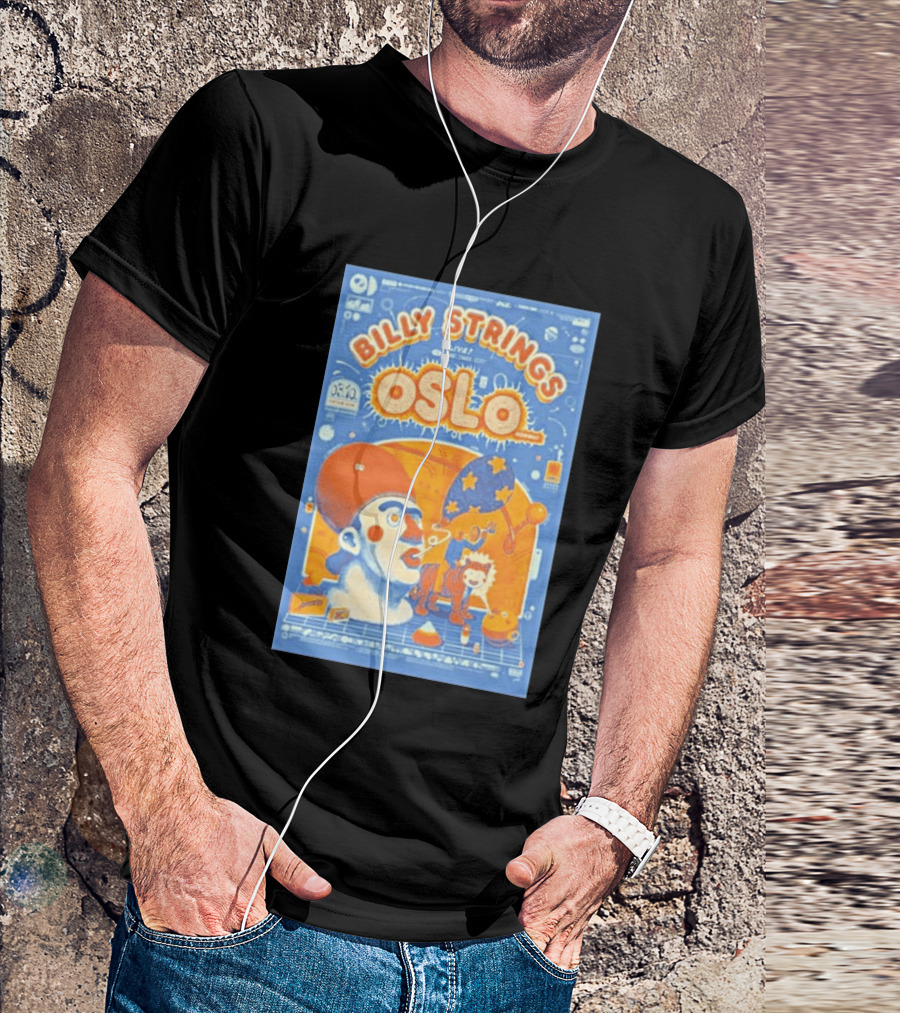 Billy Strings Live Oslo Norway 06.10 Tour Event T-Shirt