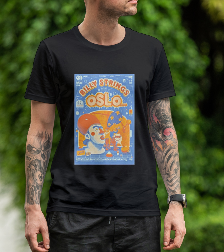 Billy Strings Live Oslo Norway 06.10 Tour Event T-Shirt