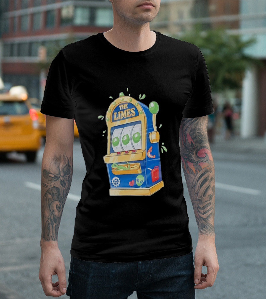 The Limes Slot Machine Gambling Casino With Aliens And Citrus T-Shirt