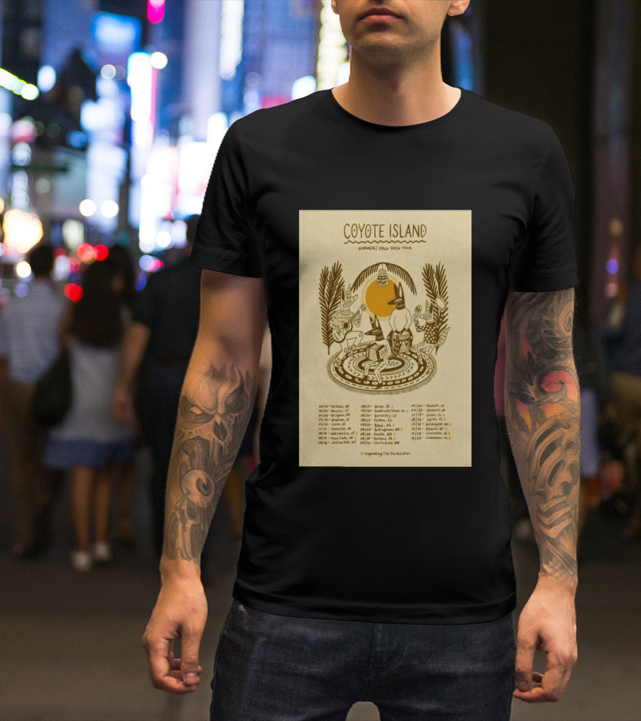 Coyote Island Summer Fall 2026 Tour Portland Boise Berkeley Petaluma T-Shirt