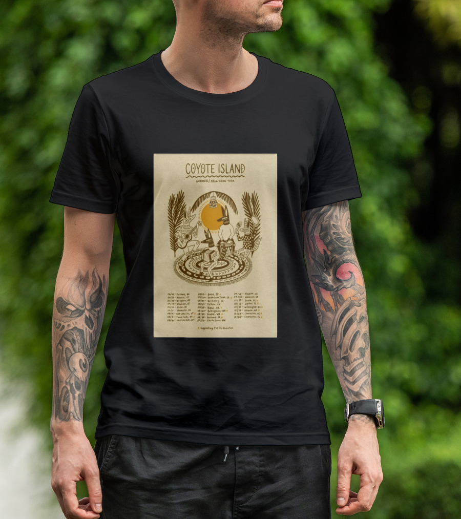 Coyote Island Summer Fall 2026 Tour Portland Boise Berkeley Petaluma T-Shirt