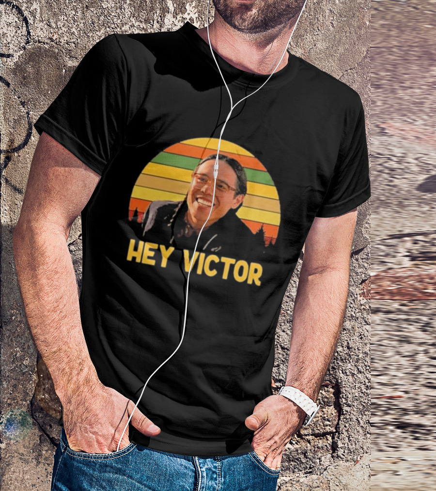 Hey Victor Thomas Builds The Fire Smoke Signals Retro Rainbow T-Shirt