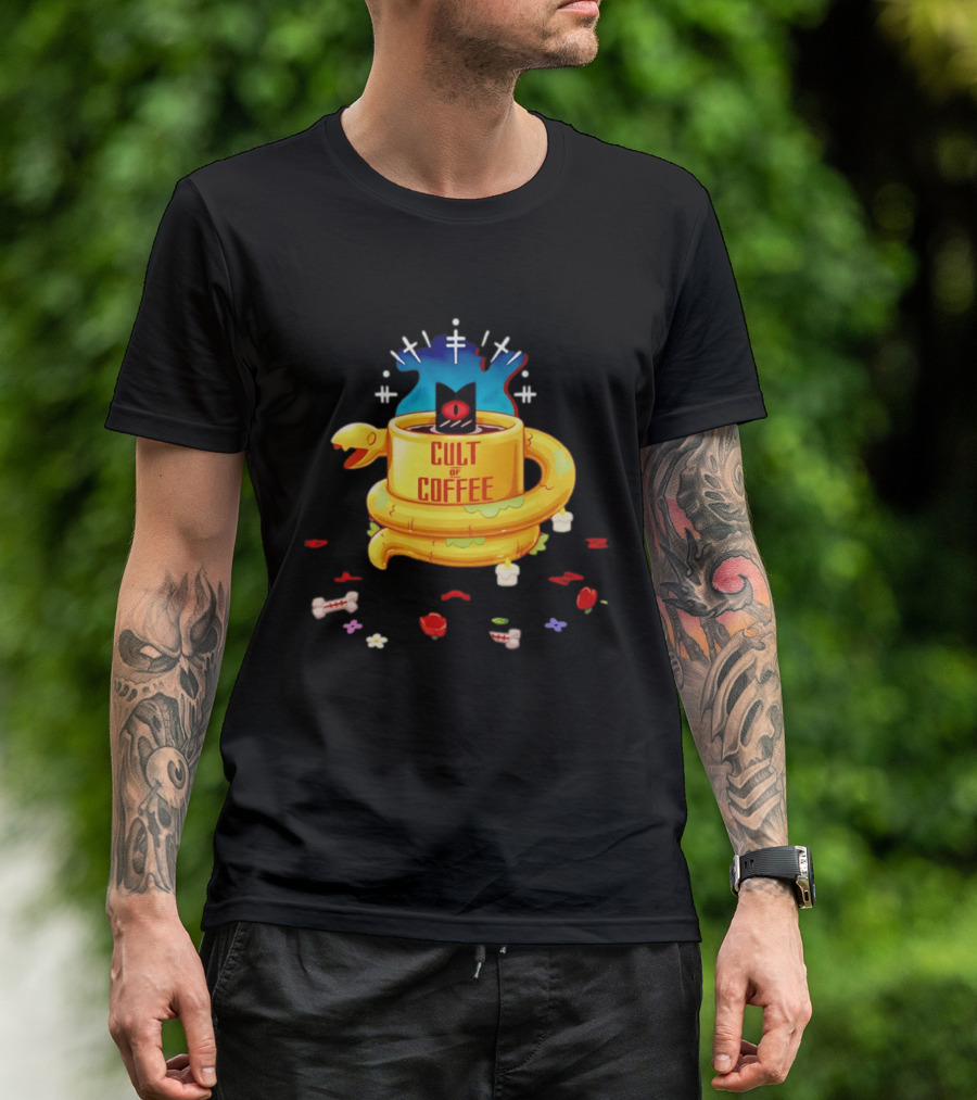 Cult Of Coffee Occult Snake Candle Witchcraft Cup T-Shirt