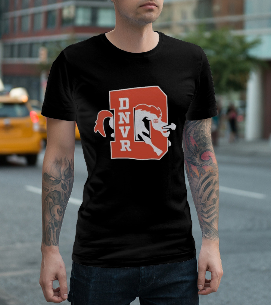 DNVR Denver Broncos Retro Horse Head T-Shirt
