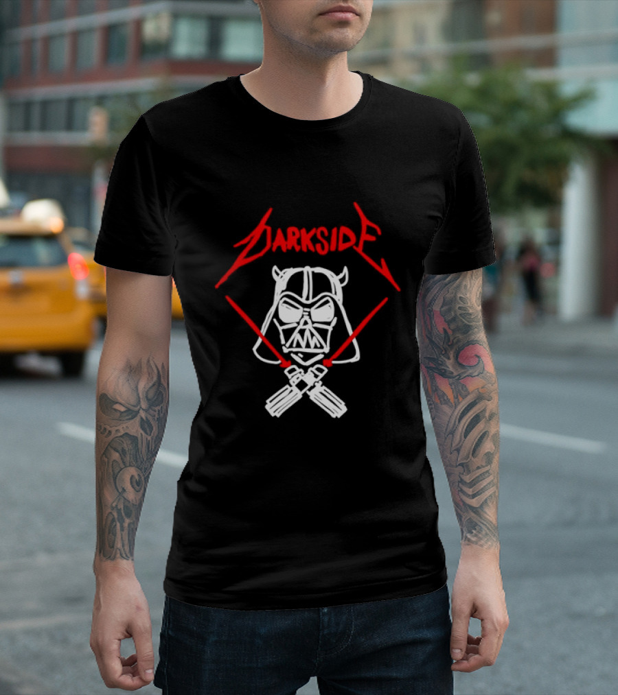 Darth Vader Join The Dark Side Metal Crossover Darkside Zwrocle Lightsabers T-Shirt