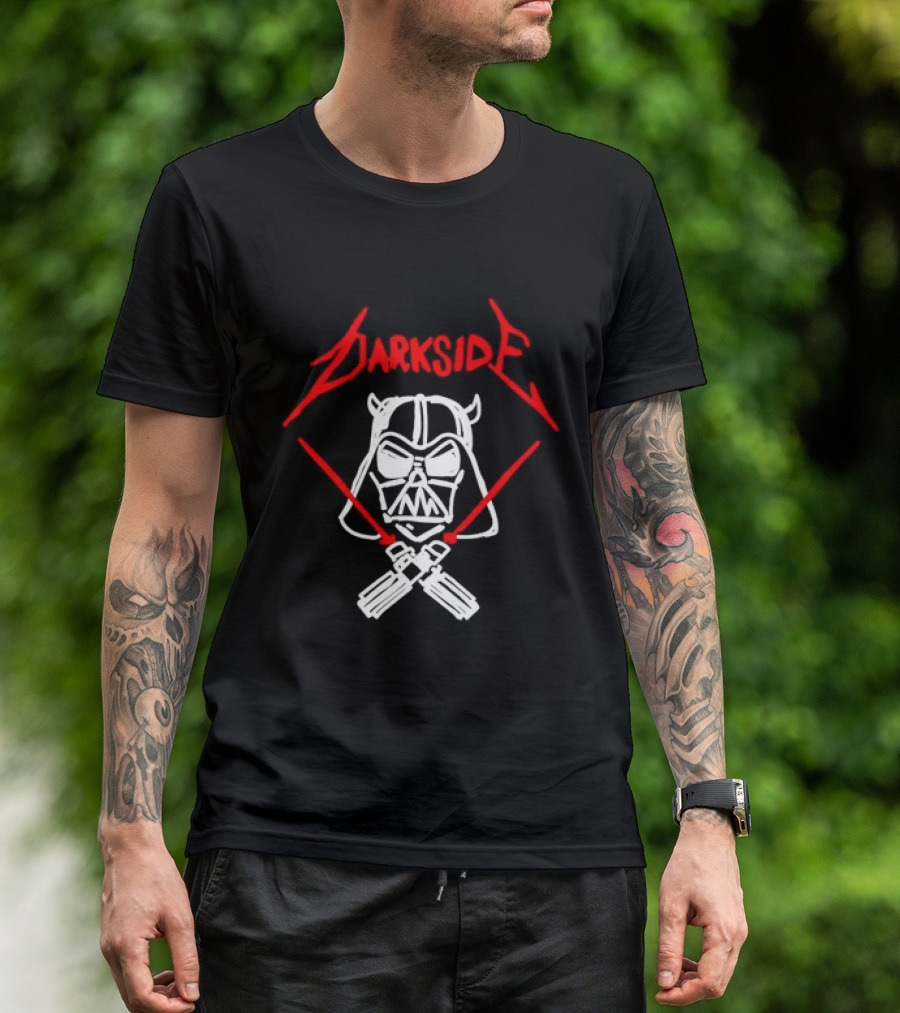 Darth Vader Join The Dark Side Metal Crossover Darkside Zwrocle Lightsabers T-Shirt