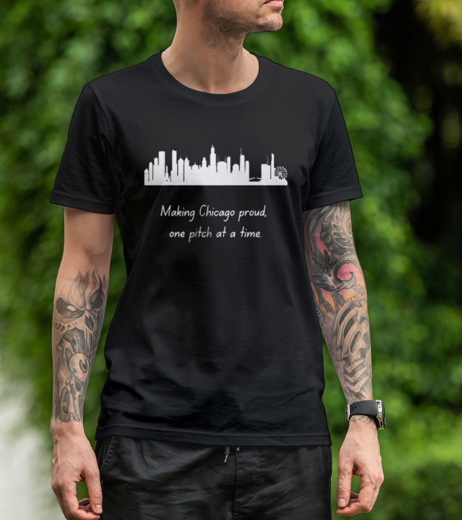 US Nationals Chicago City Skyline Making Chicago Proud One Pitch At A Time T-Shirt