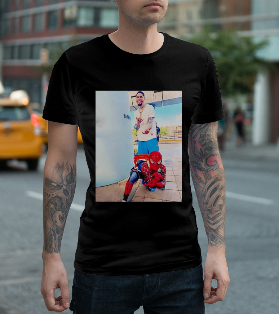 Jayson Tatum Spider Man Boston Celtics T-Shirt
