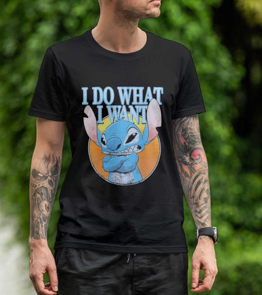 Disney Lilo And Stitch Men's Stitch I Do What I Want Vintage Look T-Shirt