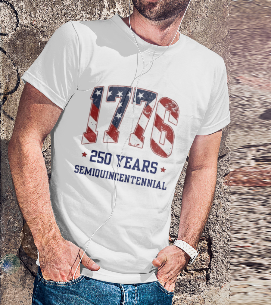 1776 250 Years Semiquincentennial American Flag Celebration T-Shirt