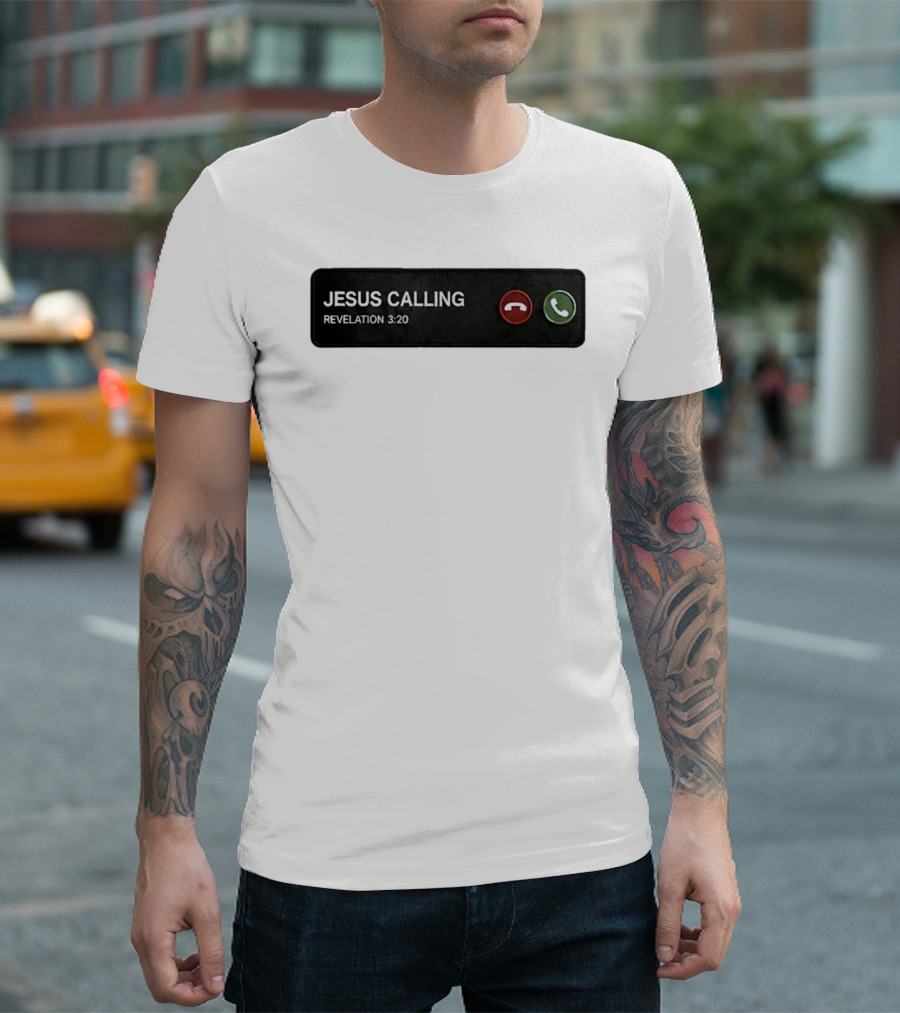 Jesus Calling Revelation 3 20 Christian Phone T-Shirt