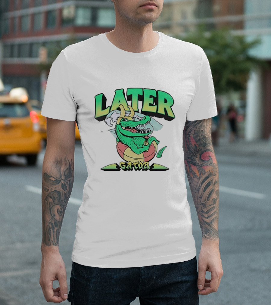 Later Gator Loki Alligator Marvel Disney Plus Floating Relaxation T-Shirt