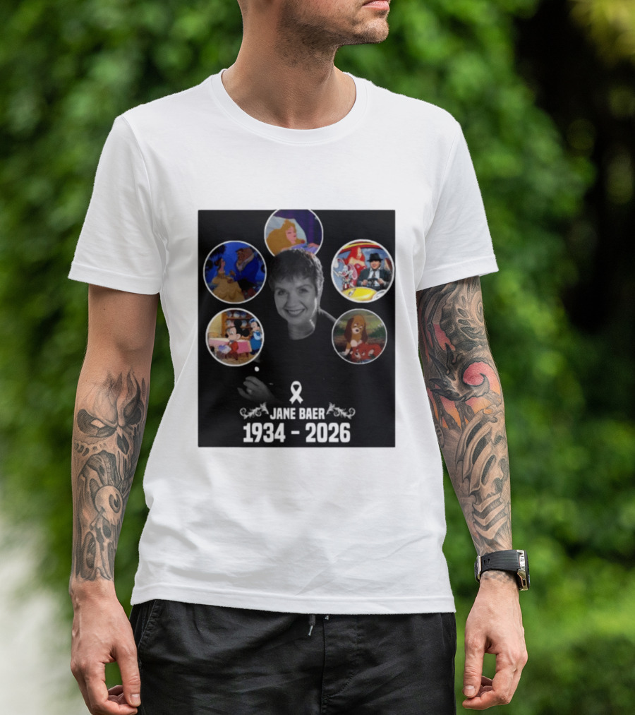 Jane Baer 1934 2026 Beauty And The Beast Sleeping Beauty Dumbo Mary Poppins Fox And The Hound Mickey Mouse T-Shirt