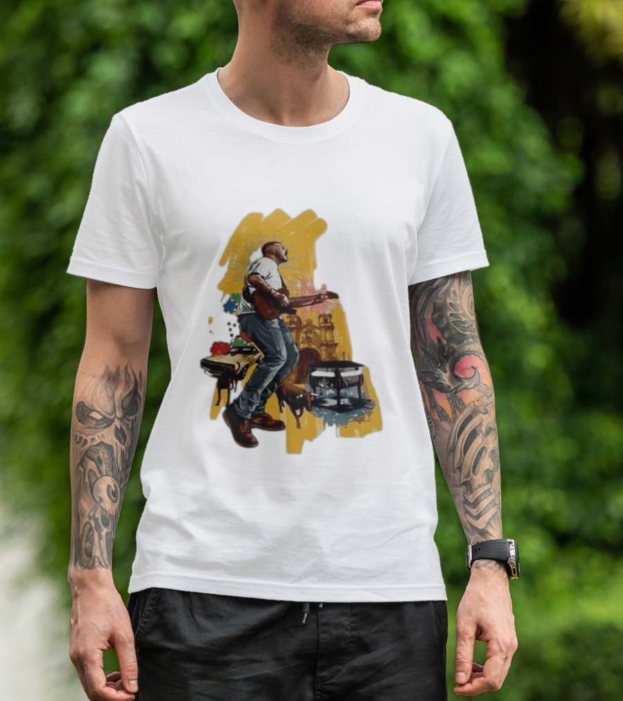 Zach Bryan Salt Lake City Utah August 7 2026 Tour Guitar Performance T-Shirt