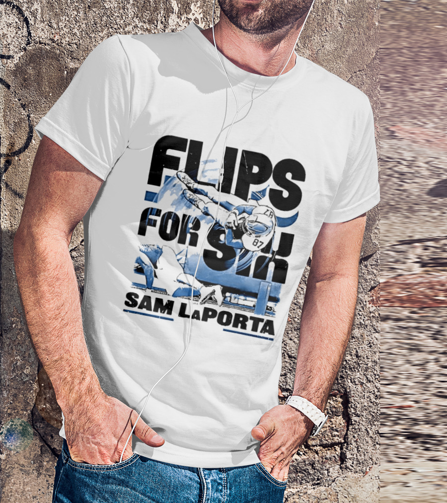 Sam Laporta Flips For Six Detroit Football T-Shirt