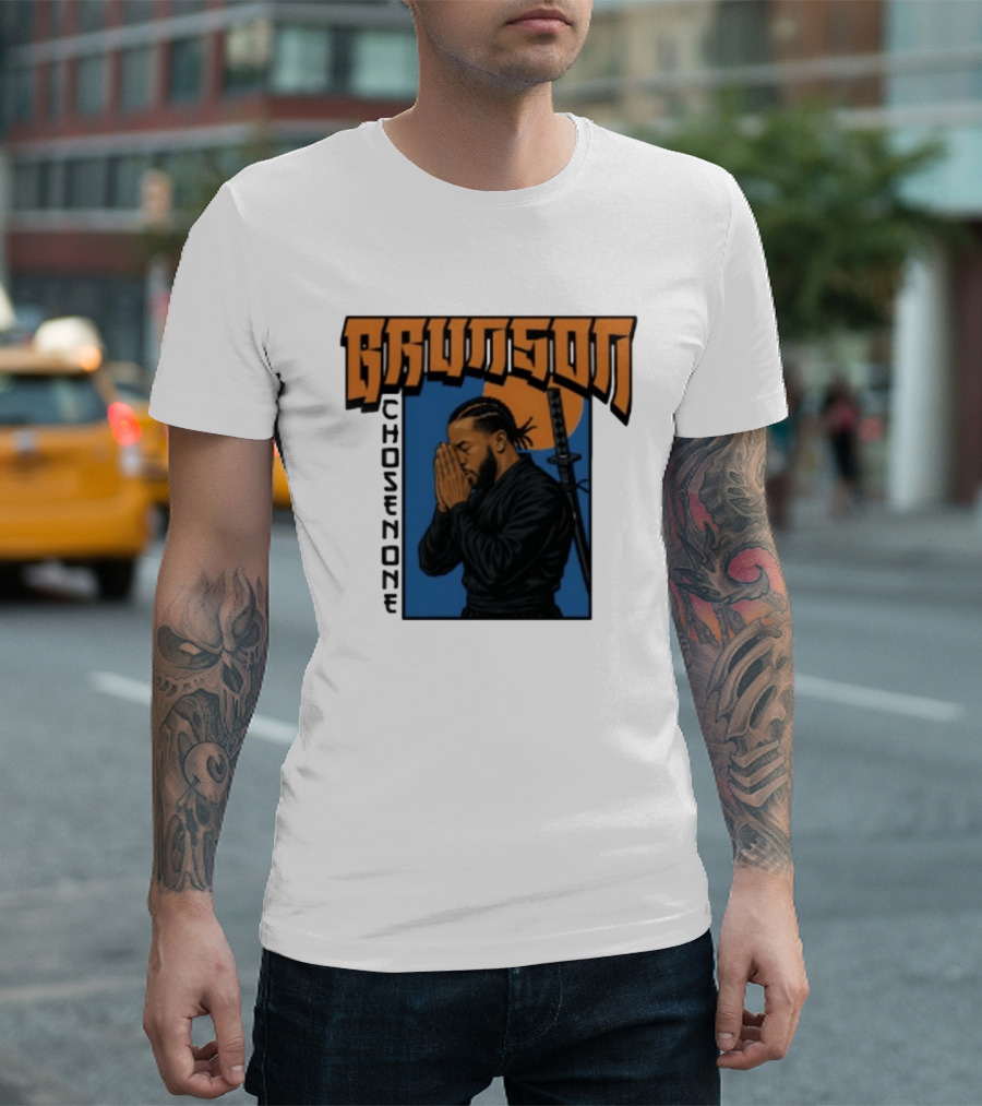 Brunson Chosen One Samurai Style Meditation And Sword T-Shirt