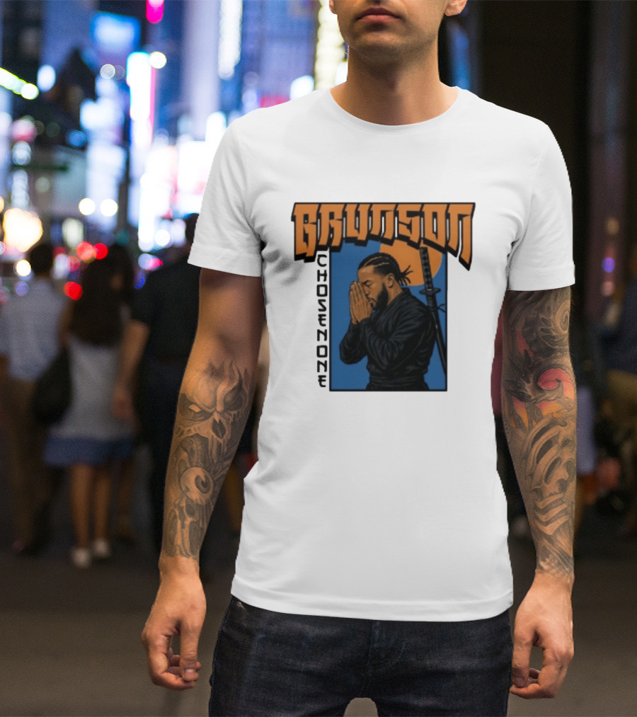 Brunson Chosen One Samurai Style Meditation And Sword T-Shirt