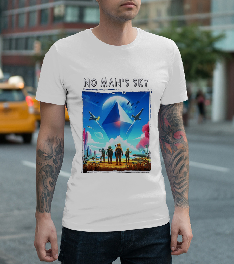 No Man's Sky Adventure With Spacecrafts And Explorers T-Shirt