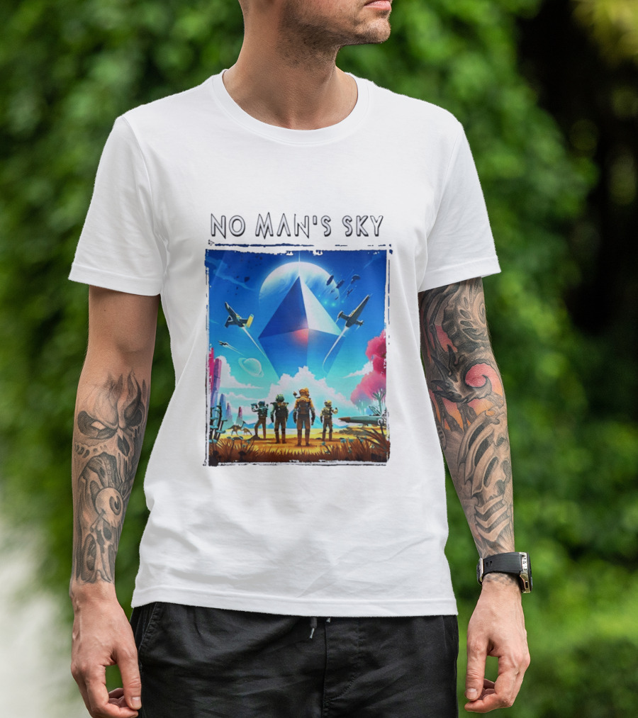 No Man's Sky Adventure With Spacecrafts And Explorers T-Shirt