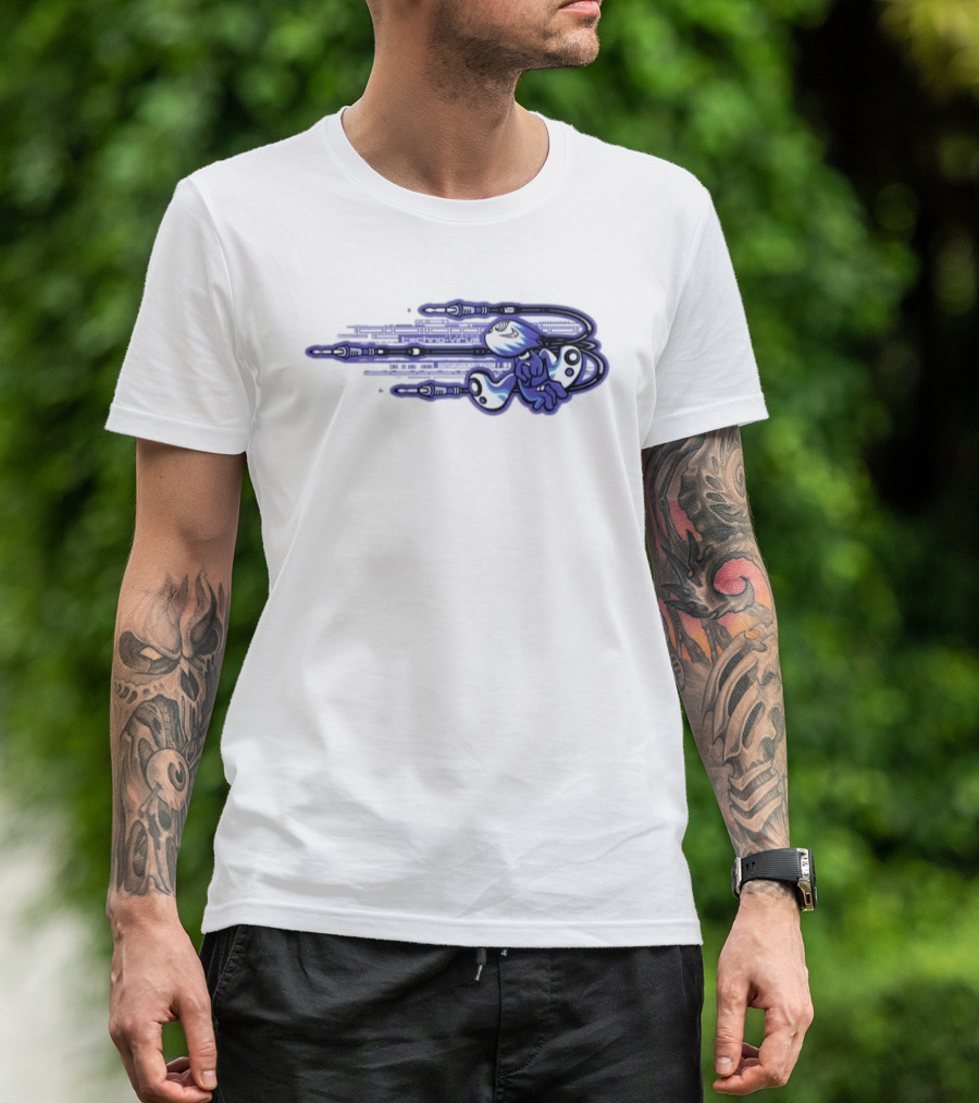 Techno Virus Digitalvirus No1 Cyber Character With Circuit T-Shirt