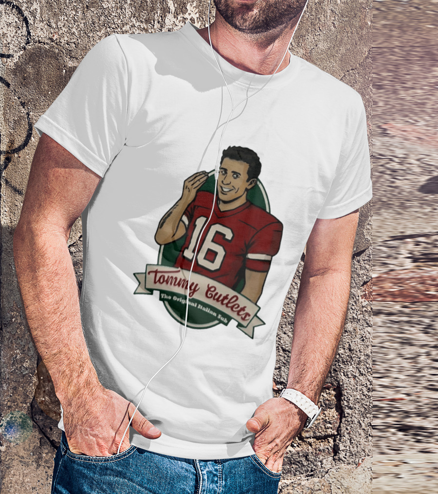 Tommy DeVito 16 Football Jersey Tommy Cutlets The Original Italian Sub T-Shirt