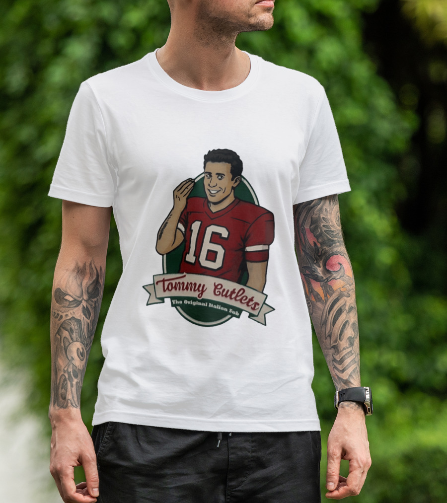 Tommy DeVito 16 Football Jersey Tommy Cutlets The Original Italian Sub T-Shirt