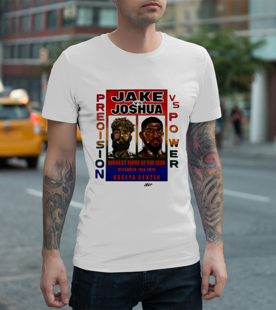 Jake Paul Vs Anthony Joshua Precision Vs Power Biggest Fight Of The Year December 19th 2025 Kaseya Center T-Shirt
