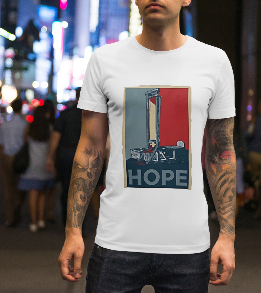 Hope Guillotine Vintage Style Political Icon Concept T-Shirt