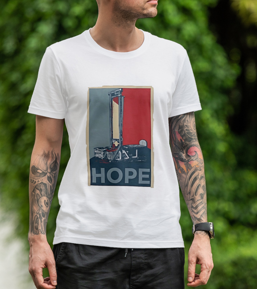 Hope Guillotine Vintage Style Political Icon Concept T-Shirt
