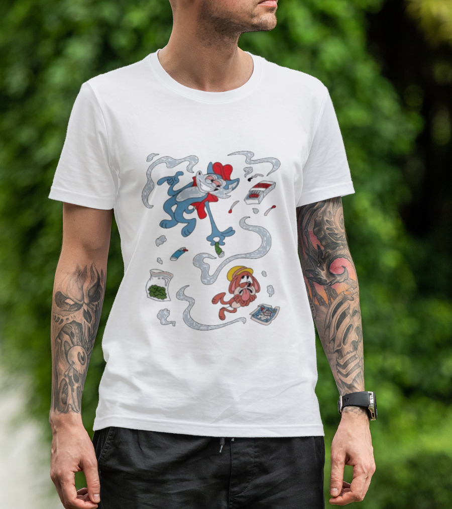 Original Ls Mark Catching Up Episode 2 Cartoon Characters With Smoke And Comic Effects T-Shirt