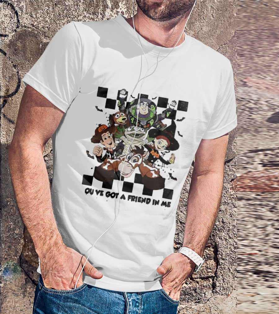 Toy Story Halloween Mashup You've Got A Friend In Me Buzz Woody Jessie Slinky Bullseye T-Shirt