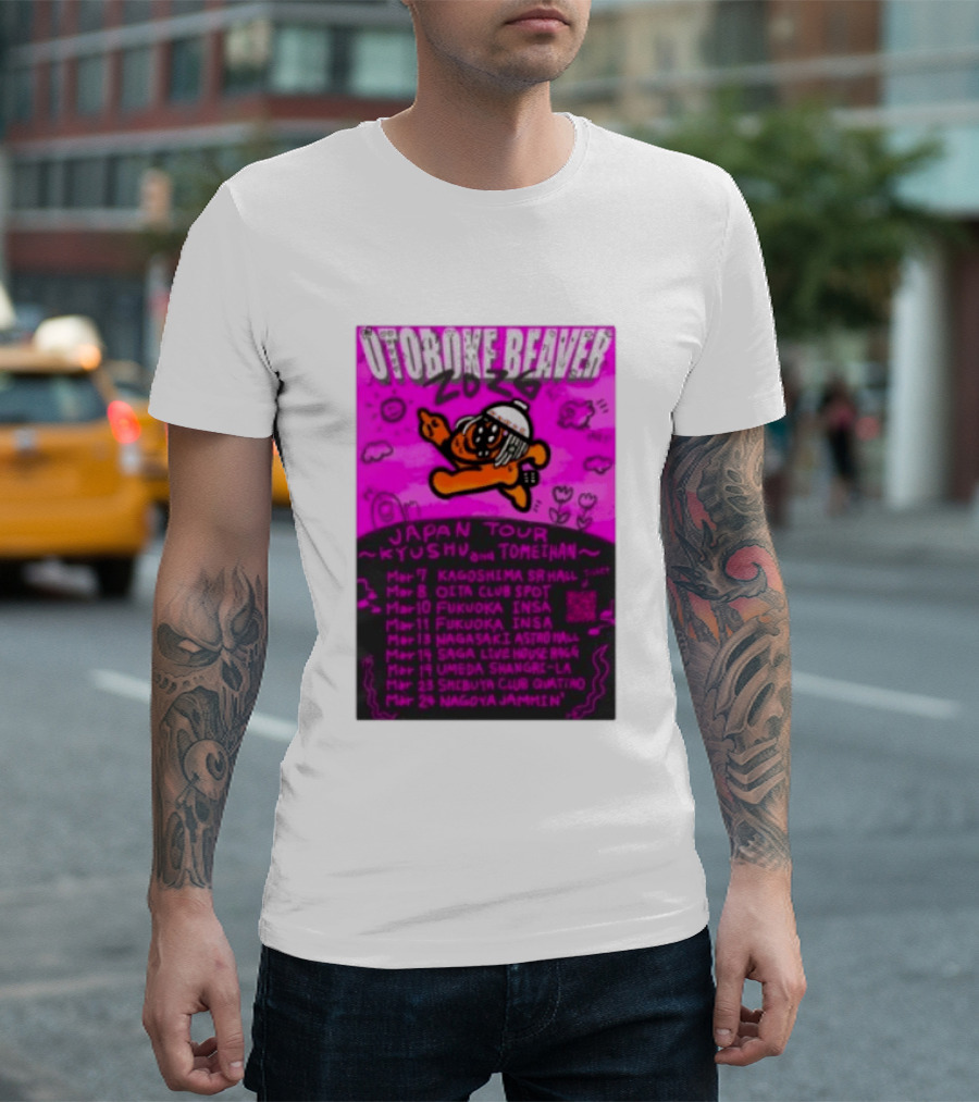 Otoboke Beaver Japan Tour 2026 Kyushu Tomiehan Kagoshima Oita Fukuoka Nagasaki Saga Umeda Shibuya Nagoya T-Shirt
