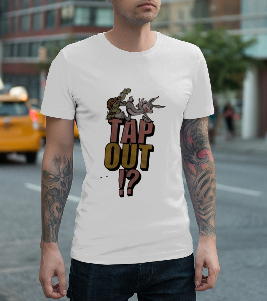 Turtle And Rabbit Tap Out Wrestling Match Showdown T-Shirt
