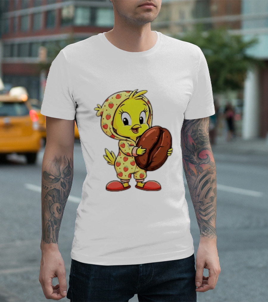 Tweety Coffee I Haven't Lost My Mind Half Of It Just Wandered Off Pajamas With Strawberry Onesie And Coffee Bean T-Shirt