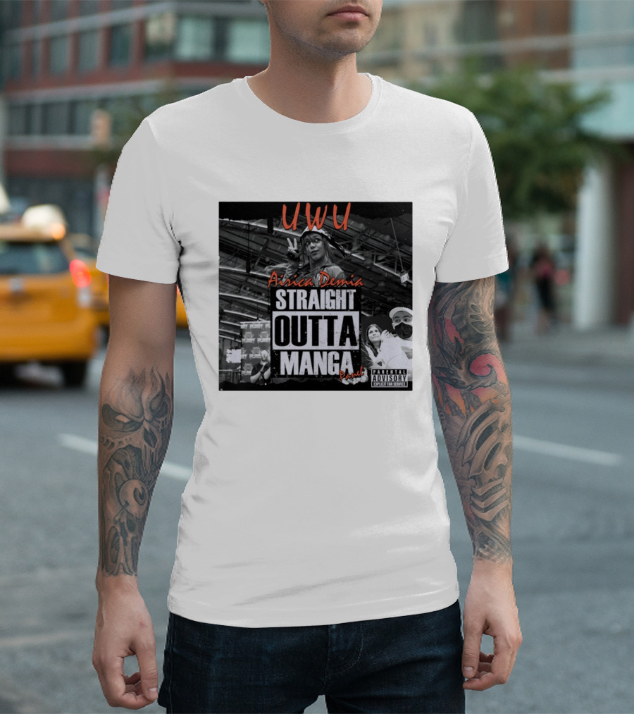 UWU Airica Demia Straight Outta Manga Panel Parental Explicit Fan Service T-Shirt