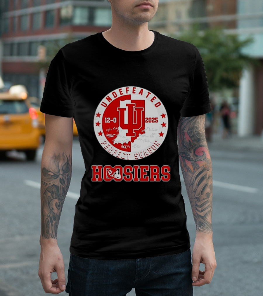 Indiana Hoosiers 12 0 Undefeated 2025 Perfect Season T-Shirt