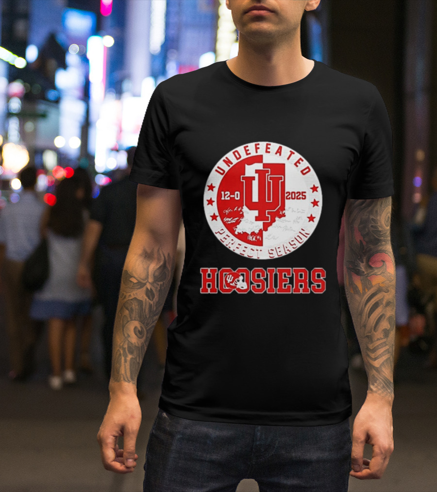 Indiana Hoosiers 12 0 Undefeated 2025 Perfect Season T-Shirt