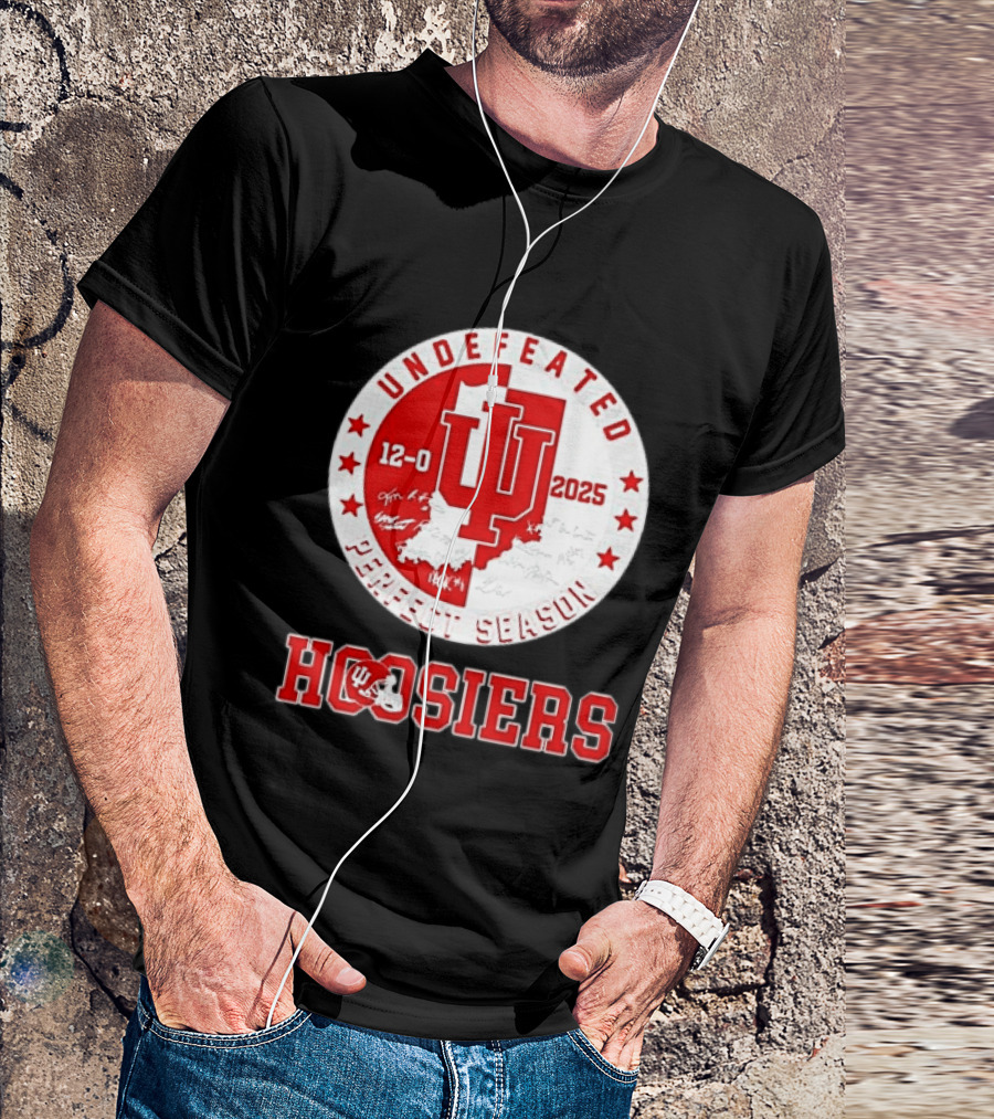 Indiana Hoosiers 12 0 Undefeated 2025 Perfect Season T-Shirt