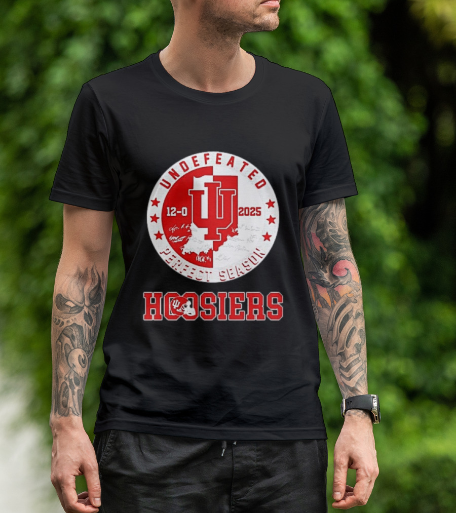 Indiana Hoosiers 12 0 Undefeated 2025 Perfect Season T-Shirt