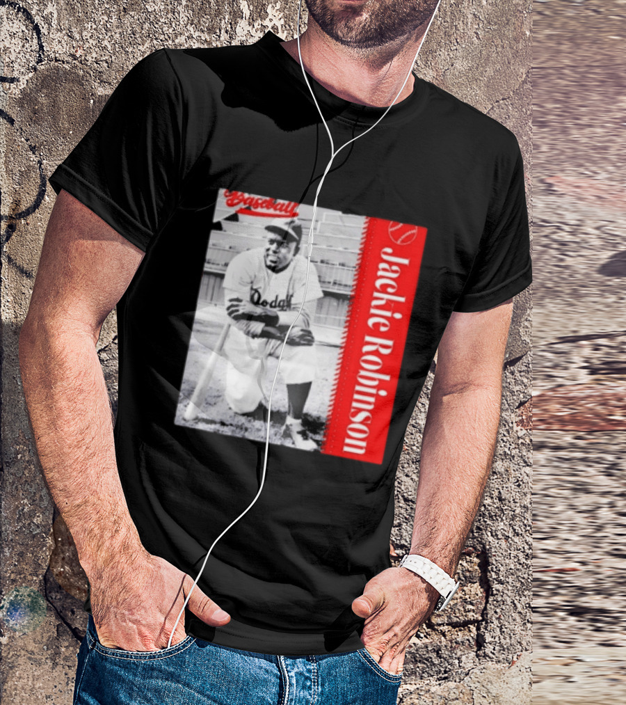 Jackie Robinson Brooklyn Dodgers MLB Baseball Legend T-Shirt