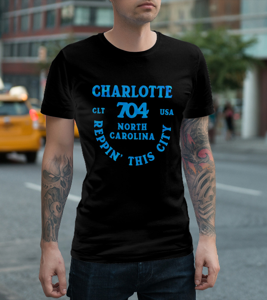 Charlotte 704 Clt Usa North Carolina Reppin' This City T-Shirt