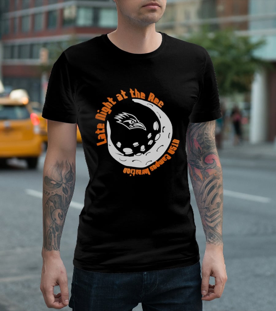 Late Night At The Rec UTSA Roadrunners Campus Recreation Moon T-Shirt