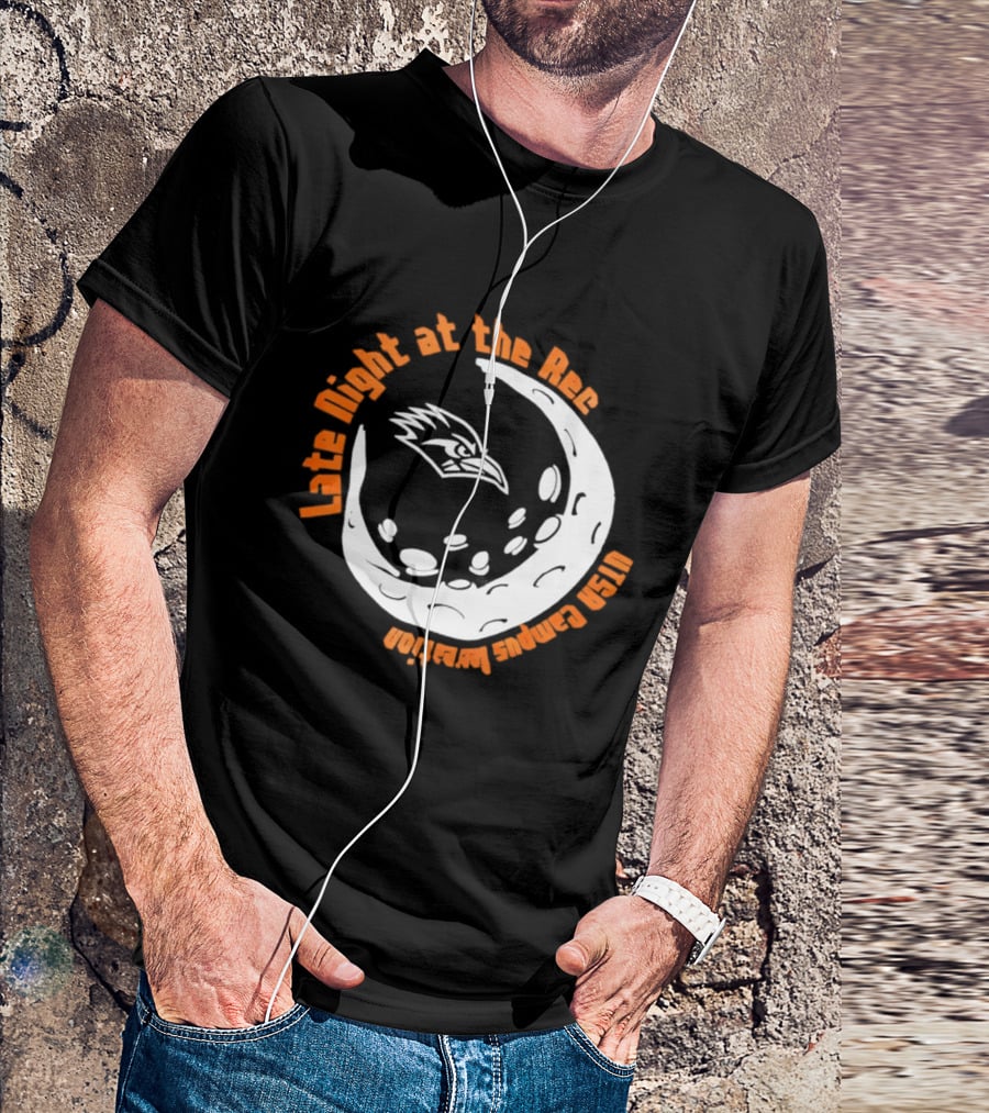Late Night At The Rec UTSA Roadrunners Campus Recreation Moon T-Shirt