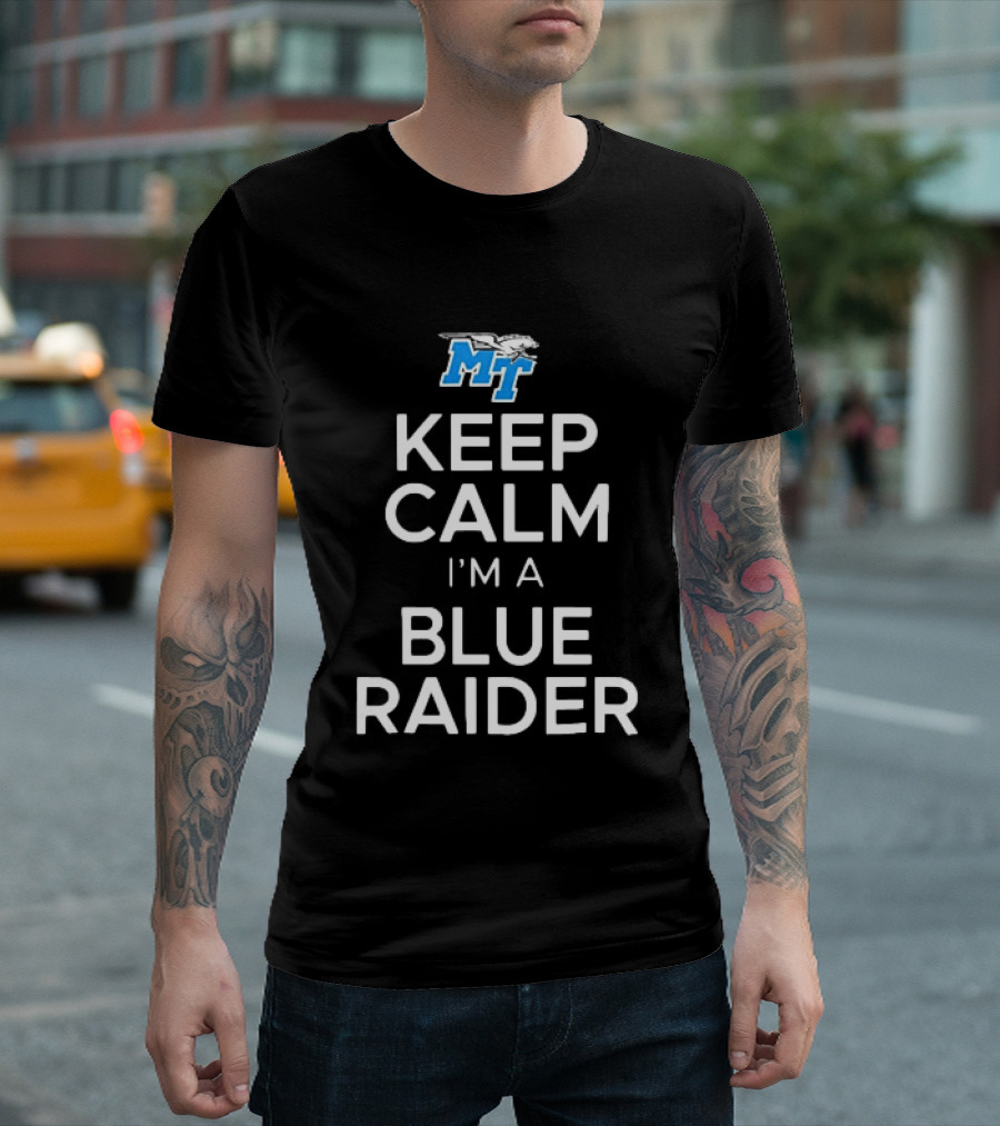 Middle Tennessee State University Blue Raiders Keep Calm I'm A Blue Raider Longsleeve T-Shirt