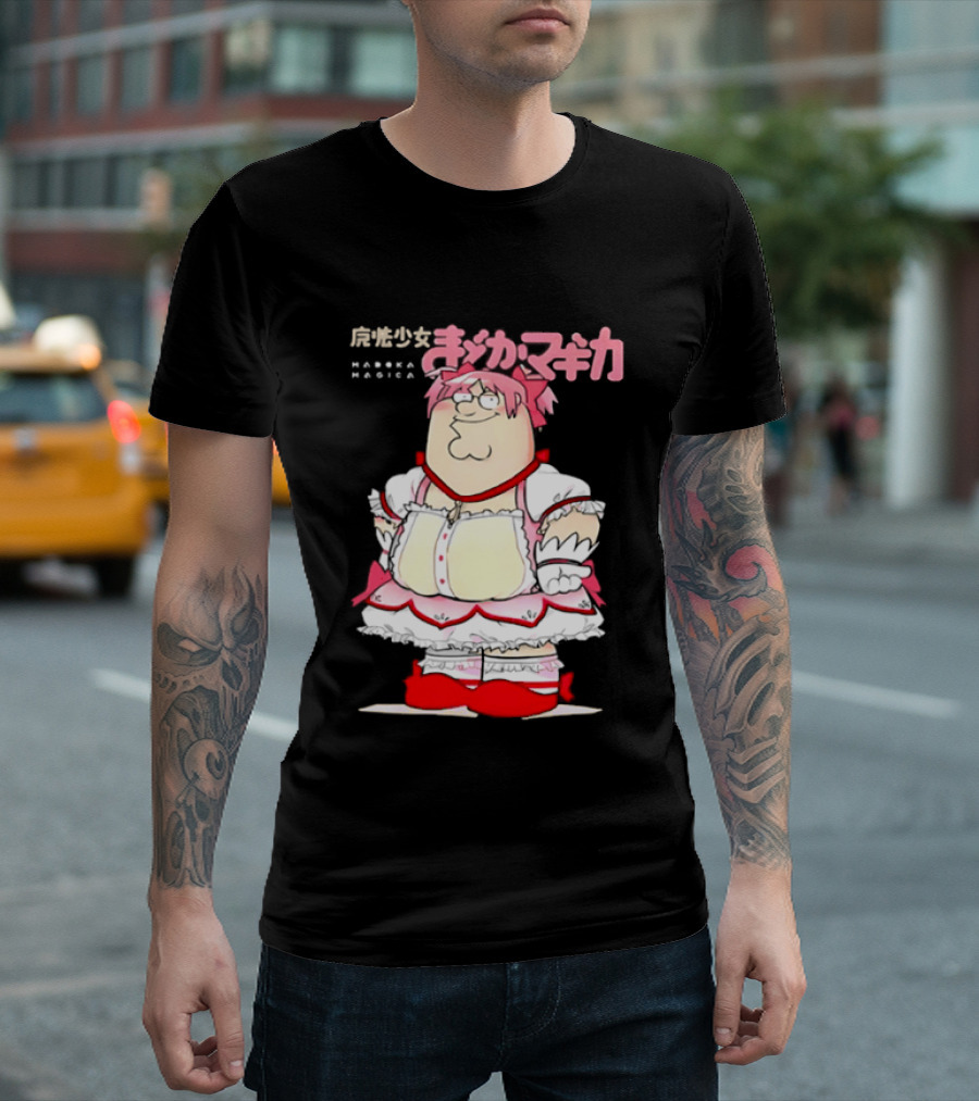 Madoka Peter Griffin Family Guy Puella Magi Madoka Magica Crossover Anime T-Shirt