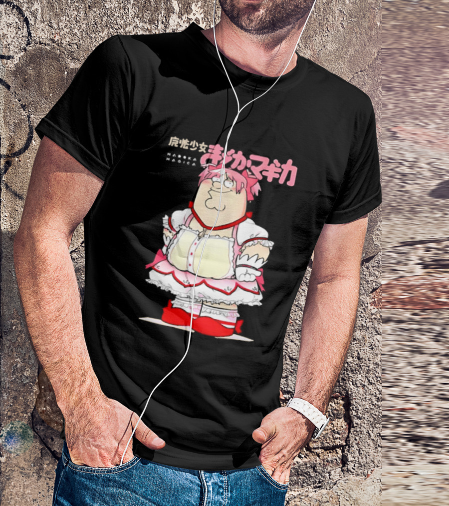Madoka Peter Griffin Family Guy Puella Magi Madoka Magica Crossover Anime T-Shirt