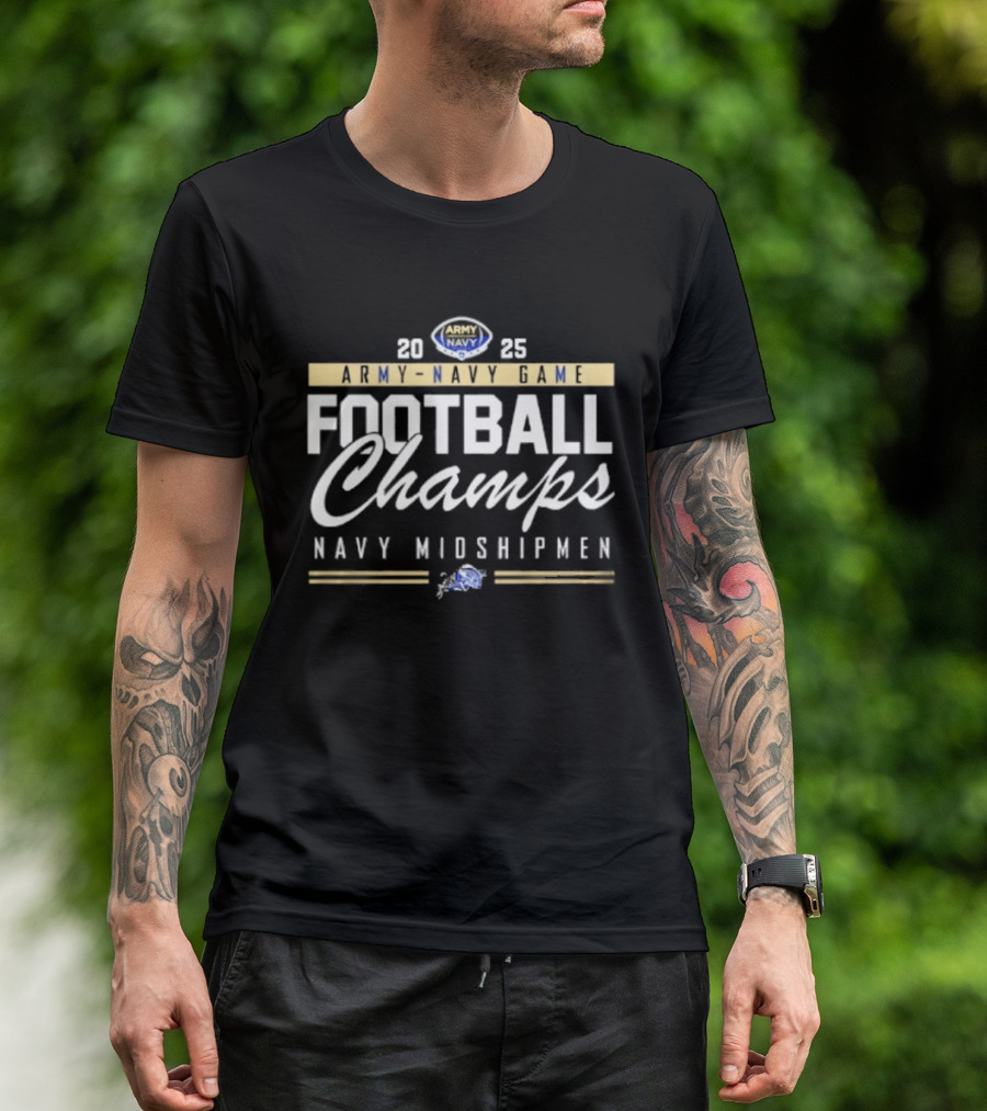 2025 Army Navy Game Football Champs Navy Midshipmen T-Shirt
