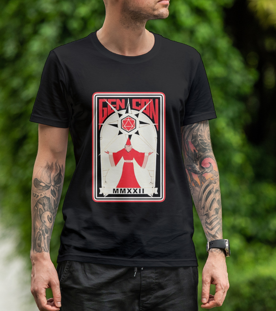 Gen Con MMXXII Wizard D20 Gaming Dungeons And Dragons T-Shirt