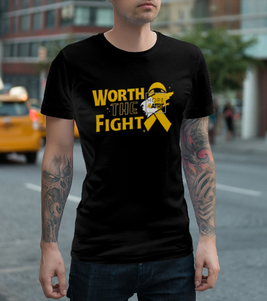 Worth The Fight Hope Yellow Ribbon 4 T-Shirt