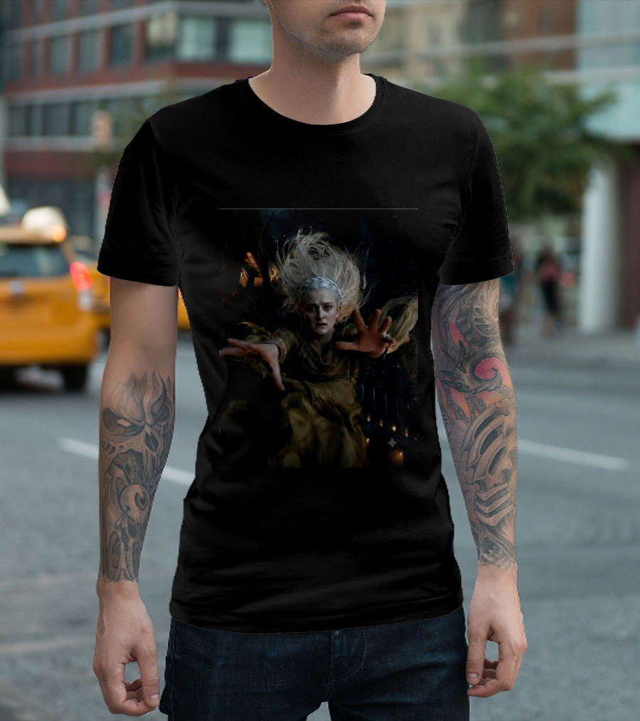 Helaena Targaryen Silver Haired Fantasy Woman In Dark Forest House Of The Dragon Scene T-Shirt